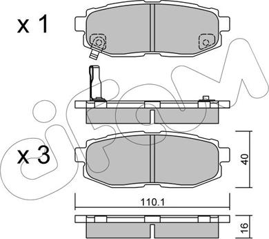 Cifam 822-875-0 - Тормозные колодки, дисковые, комплект autospares.lv