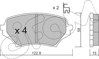 Cifam 822-870-0 - Тормозные колодки, дисковые, комплект autospares.lv