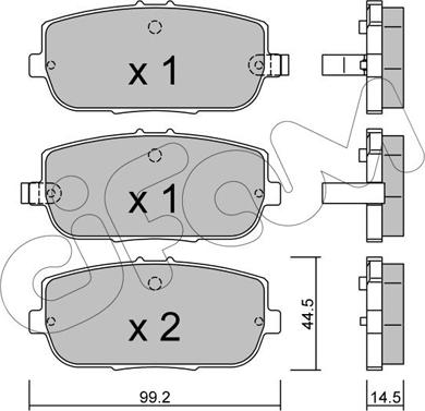 Cifam 822-871-0 - Тормозные колодки, дисковые, комплект autospares.lv