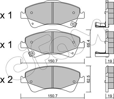 Cifam 822-878-0 - Тормозные колодки, дисковые, комплект autospares.lv