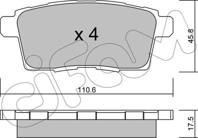 Cifam 822-873-0 - Тормозные колодки, дисковые, комплект autospares.lv