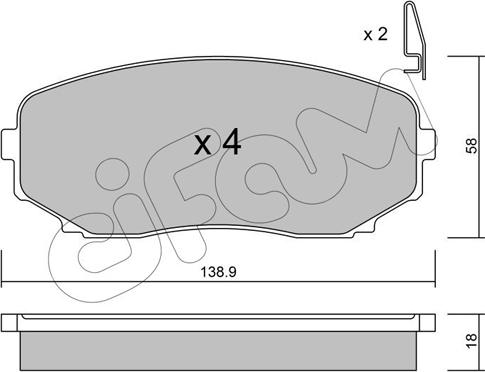 Cifam 822-872-0 - Тормозные колодки, дисковые, комплект autospares.lv