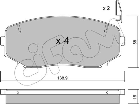 Cifam 822-872-1 - Тормозные колодки, дисковые, комплект autospares.lv