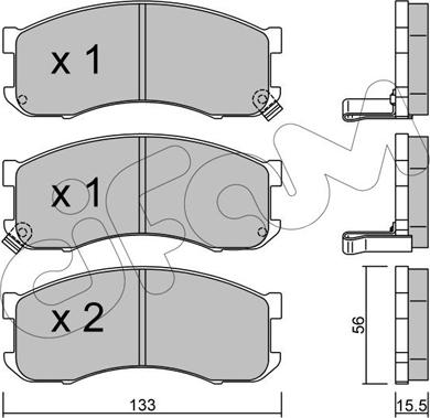 Cifam 822-394-0 - Тормозные колодки, дисковые, комплект autospares.lv