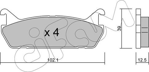 Cifam 822-390-0 - Тормозные колодки, дисковые, комплект autospares.lv