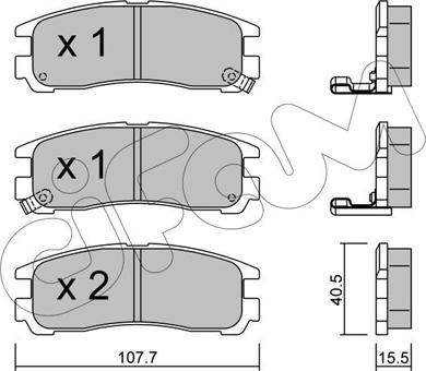 Cifam 822-398-0 - Тормозные колодки, дисковые, комплект autospares.lv