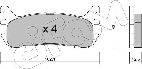 Cifam 822-393-0 - Тормозные колодки, дисковые, комплект autospares.lv