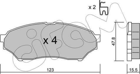 Cifam 822-397-0 - Тормозные колодки, дисковые, комплект autospares.lv