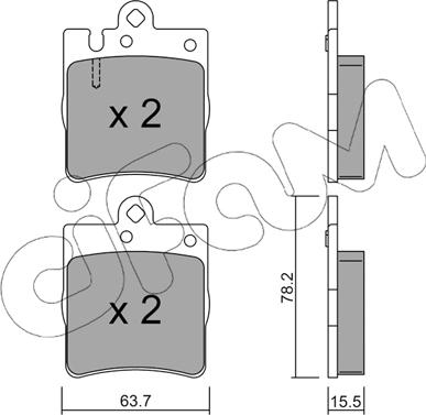 Cifam 822-344-0 - Тормозные колодки, дисковые, комплект autospares.lv