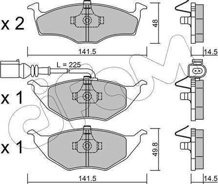 Cifam 822-345-1 - Тормозные колодки, дисковые, комплект autospares.lv