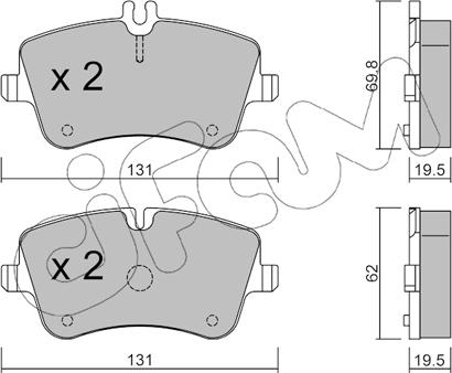 Cifam 822-342-0 - Тормозные колодки, дисковые, комплект autospares.lv