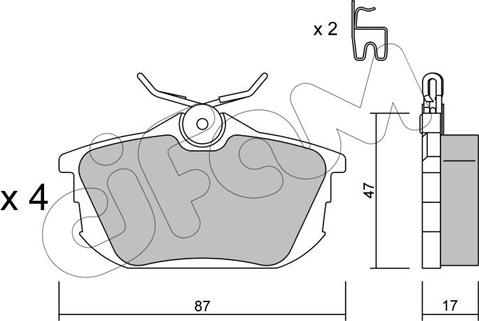 Cifam 822-347-0 - Тормозные колодки, дисковые, комплект autospares.lv