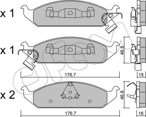 Cifam 822-355-0 - Тормозные колодки, дисковые, комплект autospares.lv