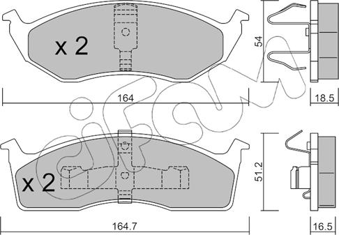 Cifam 822-356-0 - Тормозные колодки, дисковые, комплект autospares.lv