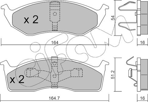 Cifam 822-356-1 - Тормозные колодки, дисковые, комплект autospares.lv