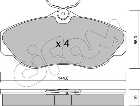 Cifam 822-350-0 - Тормозные колодки, дисковые, комплект autospares.lv