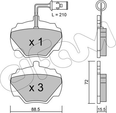 Cifam 822-353-1 - Тормозные колодки, дисковые, комплект autospares.lv