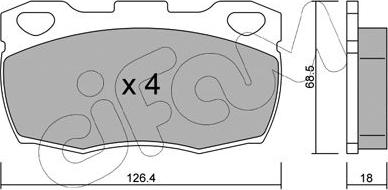 Cifam 822-352-1 - Тормозные колодки, дисковые, комплект autospares.lv