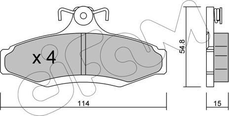 Cifam 822-369-0 - Тормозные колодки, дисковые, комплект autospares.lv