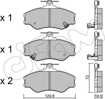 Cifam 822-366-0 - Тормозные колодки, дисковые, комплект autospares.lv