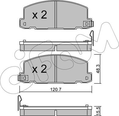 Cifam 822-360-0 - Тормозные колодки, дисковые, комплект autospares.lv