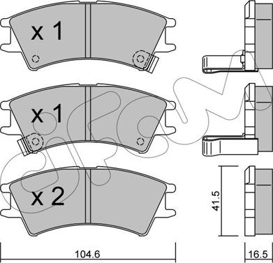 Cifam 822-361-0 - Тормозные колодки, дисковые, комплект autospares.lv