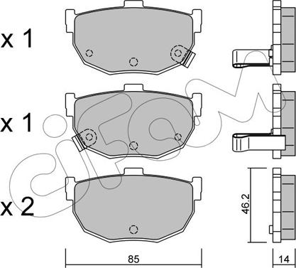 Cifam 822-362-0 - Тормозные колодки, дисковые, комплект autospares.lv