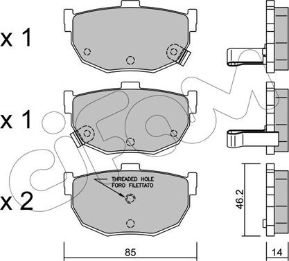 Cifam 822-362-1 - Тормозные колодки, дисковые, комплект autospares.lv