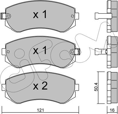 Cifam 822-304-0 - Тормозные колодки, дисковые, комплект autospares.lv