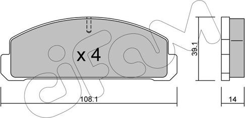 Cifam 822-300-0 - Тормозные колодки, дисковые, комплект autospares.lv