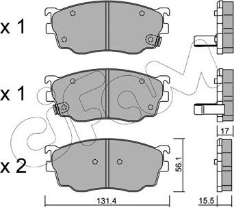 Cifam 822-301-0 - Тормозные колодки, дисковые, комплект autospares.lv