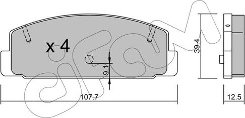 Cifam 822-302-2 - Тормозные колодки, дисковые, комплект autospares.lv