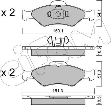 Cifam 822-315-0 - Тормозные колодки, дисковые, комплект autospares.lv