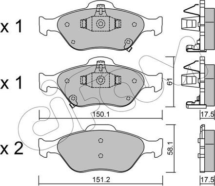 Cifam 822-316-1 - Тормозные колодки, дисковые, комплект autospares.lv