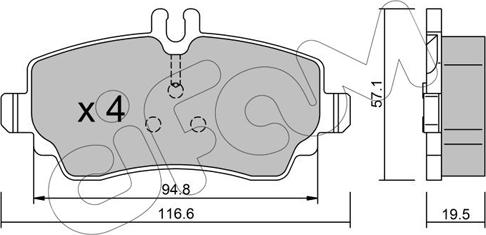 Cifam 822-310-1 - Тормозные колодки, дисковые, комплект autospares.lv