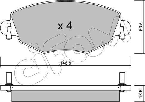 Cifam 822-318-0 - Тормозные колодки, дисковые, комплект autospares.lv