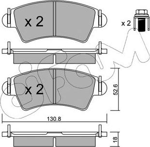 Cifam 822-313-0 - Тормозные колодки, дисковые, комплект autospares.lv