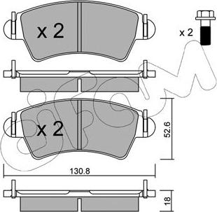 Cifam 822-313-1 - Тормозные колодки, дисковые, комплект autospares.lv