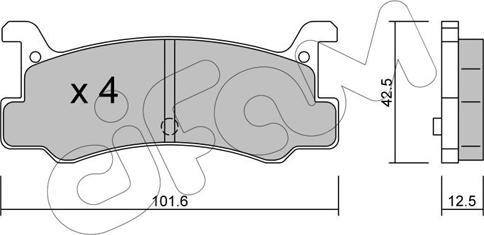 Cifam 822-389-0 - Тормозные колодки, дисковые, комплект autospares.lv