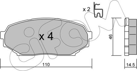 Cifam 822-388-0 - Тормозные колодки, дисковые, комплект autospares.lv