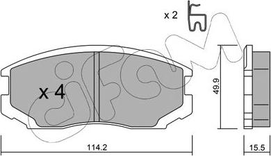 Cifam 822-382-0 - Тормозные колодки, дисковые, комплект autospares.lv