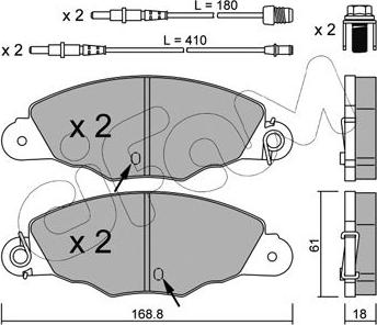 Cifam 822-334-0 - Тормозные колодки, дисковые, комплект autospares.lv