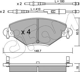 Cifam 822-331-0 - Тормозные колодки, дисковые, комплект autospares.lv