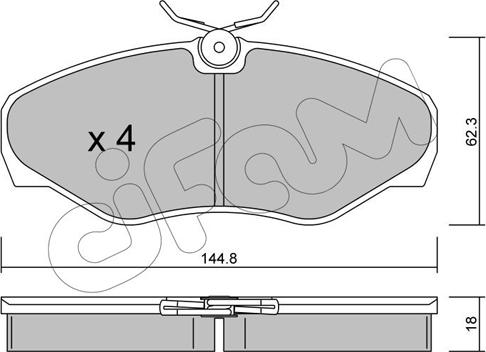 Cifam 822-338-2 - Тормозные колодки, дисковые, комплект autospares.lv