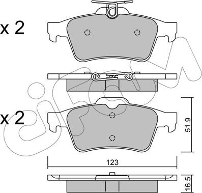 Cifam 822-337-1 - Тормозные колодки, дисковые, комплект autospares.lv