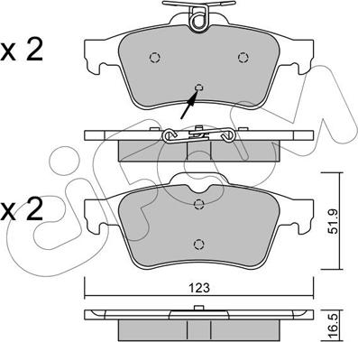 Cifam 822-337-2 - Тормозные колодки, дисковые, комплект autospares.lv