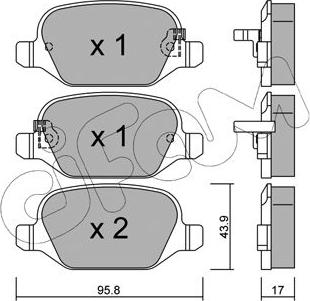 Cifam 822-324-4 - Тормозные колодки, дисковые, комплект autospares.lv