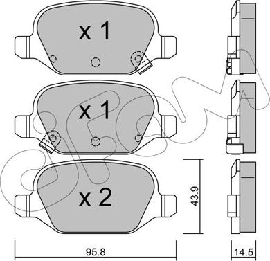 Cifam 822-324-5 - Тормозные колодки, дисковые, комплект autospares.lv