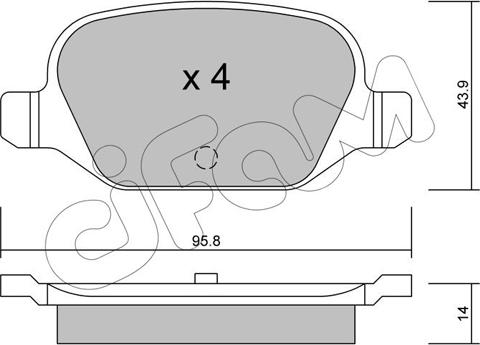 Cifam 822-324-0 - Тормозные колодки, дисковые, комплект autospares.lv