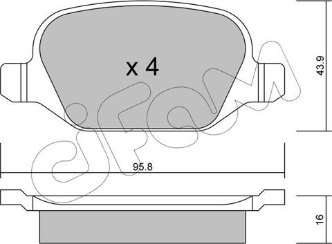 Cifam 822-324-1 - Тормозные колодки, дисковые, комплект autospares.lv